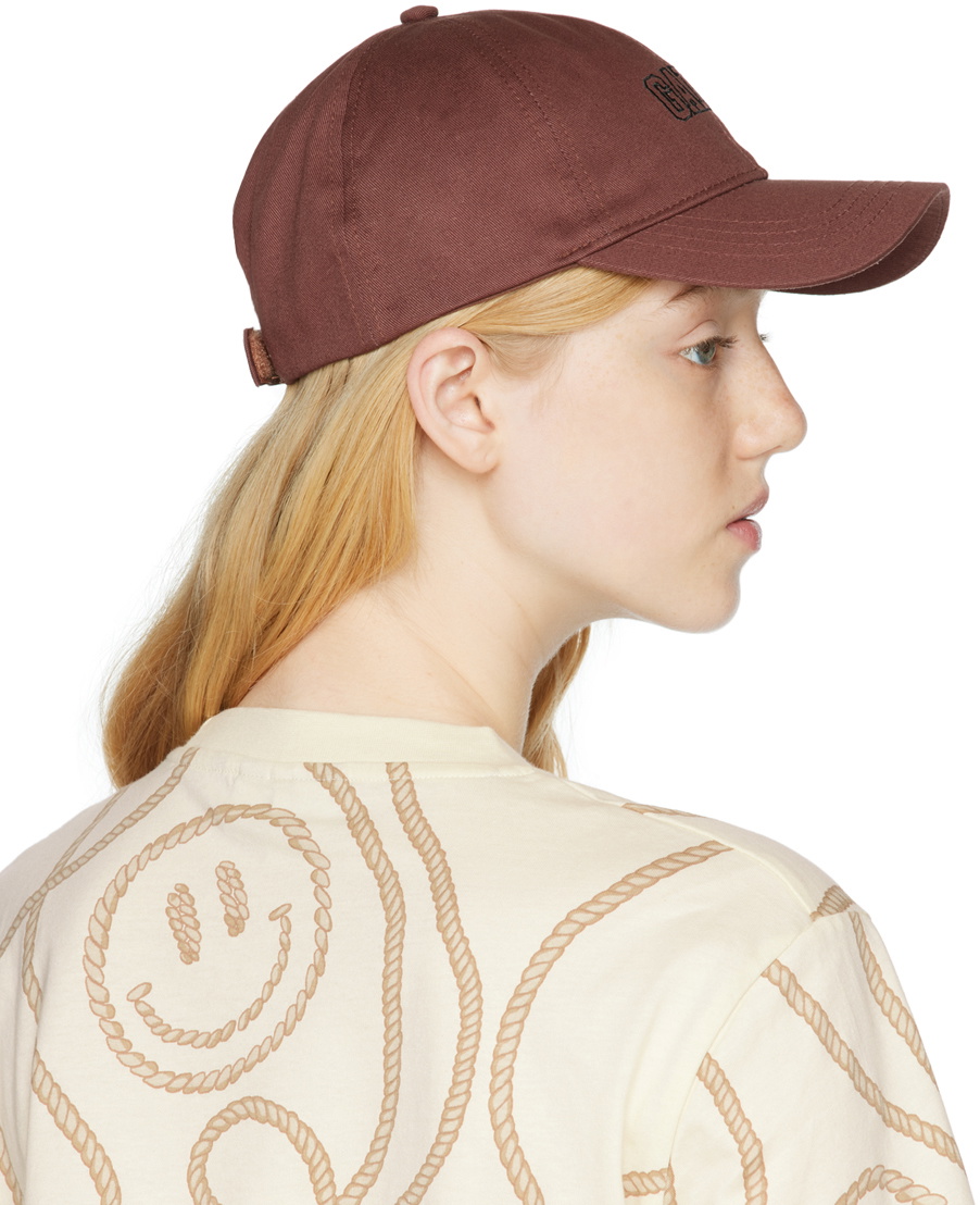 GANNI Brown Organic Cotton Software Cap