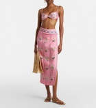 Agua by Agua Bendita Tierra floral linen beach cover-up