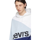 Levis Blue and White Crooked Hoodie