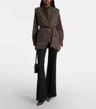 Brunello Cucinelli Monili herringbone sequined wool-blend vest