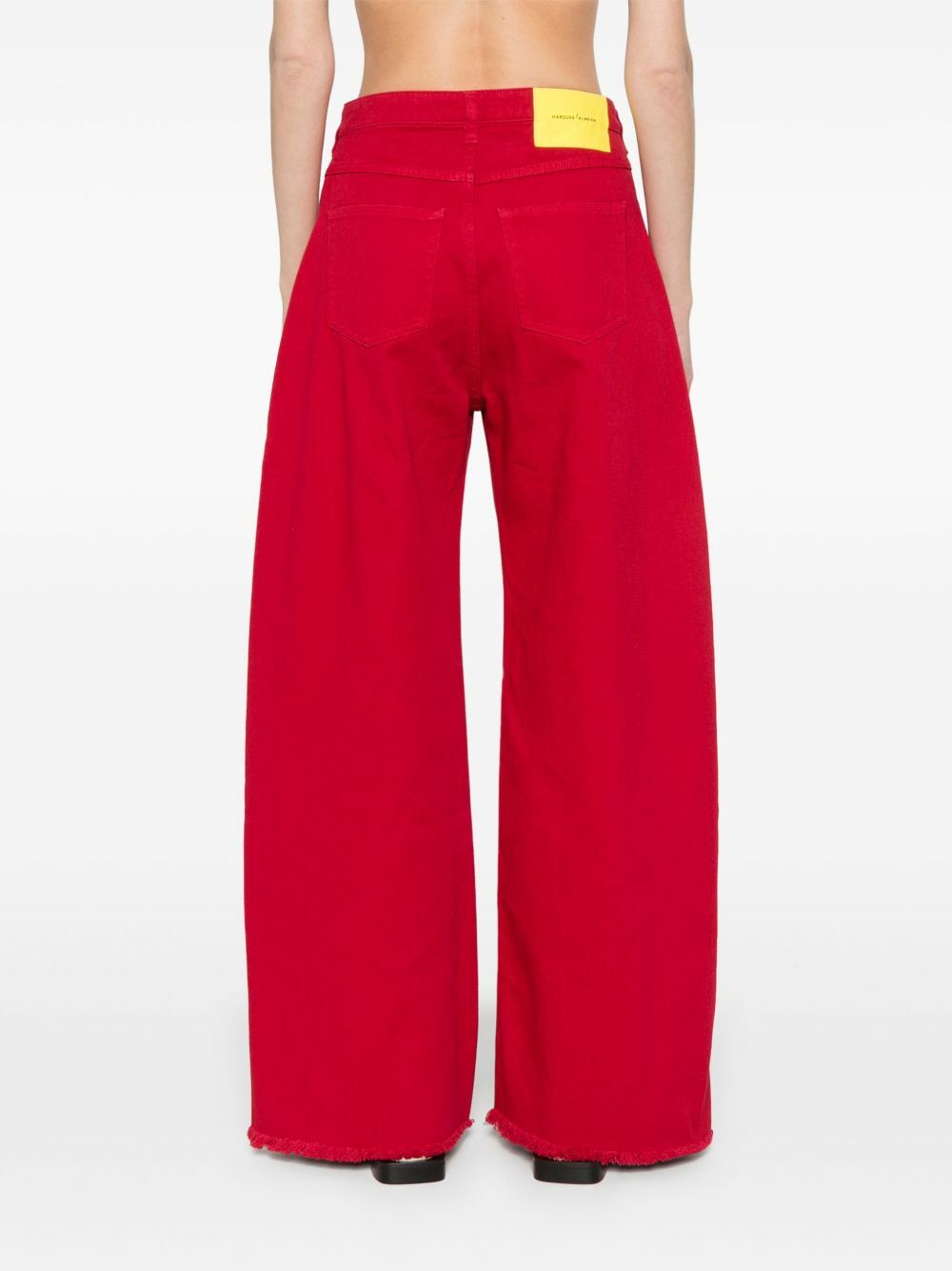 Marques'Almeida Red Wide-Leg Jeans