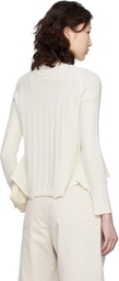 MM6 Maison Margiela Off-White Upside Down Sweater