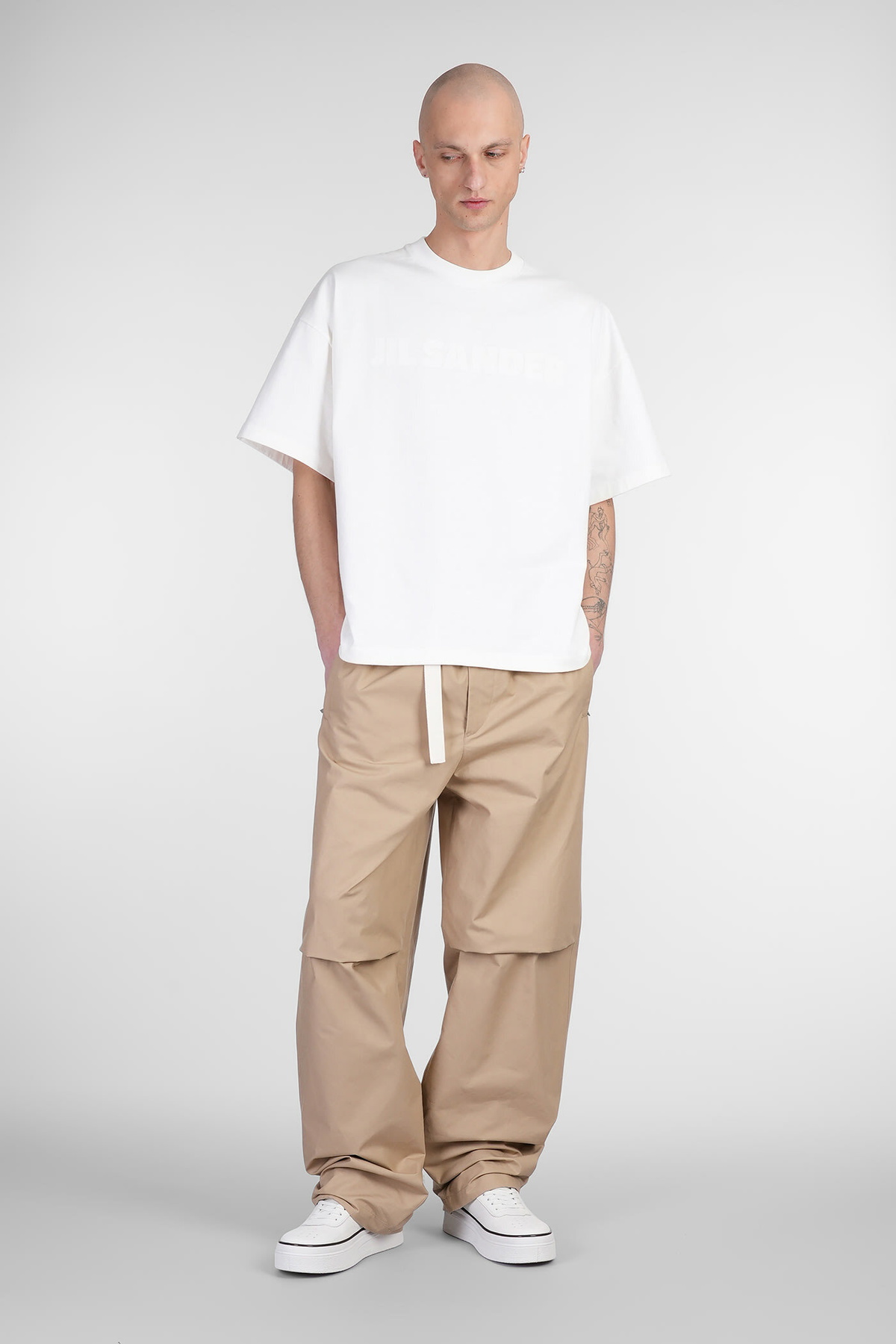 Jil Sander Pants In Beige Cotton