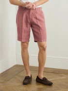 Boglioli - Straight-Leg Linen Shorts - Red