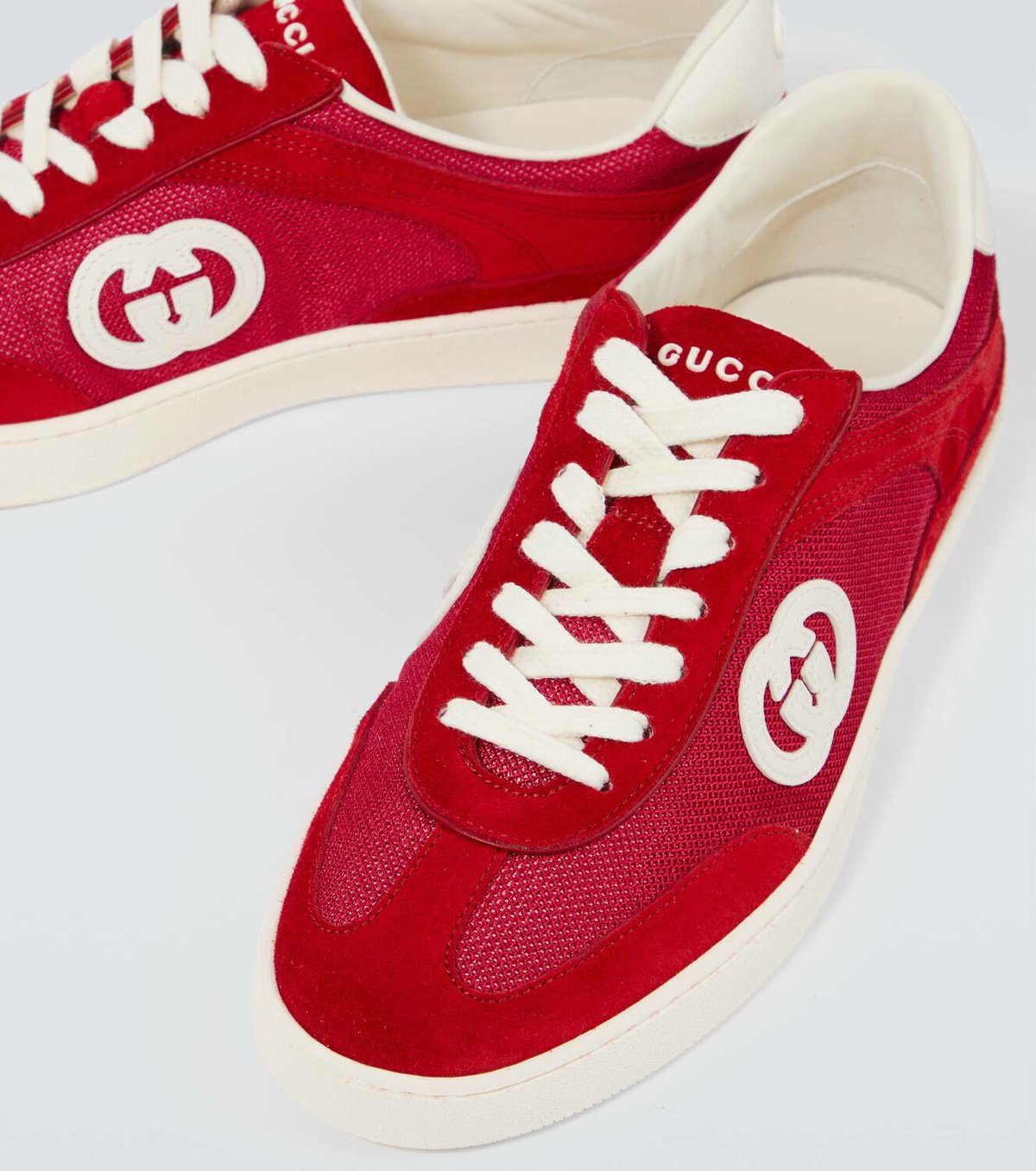 Gucci Interlocking G suede and canvas sneakers Gucci