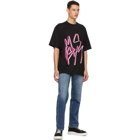 MSGM Black Graffiti Logo Milano T-Shirt