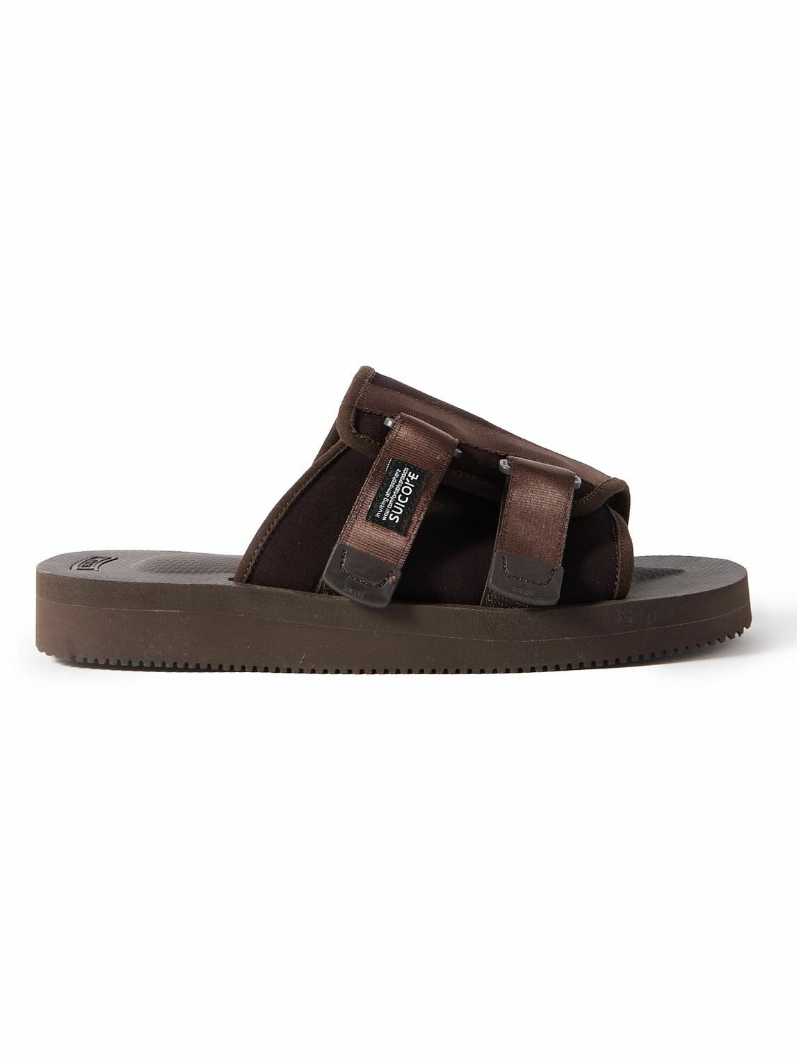 Suicoke - KAW-VS Webbing-Trimmed Suede Sandals - Brown Suicoke
