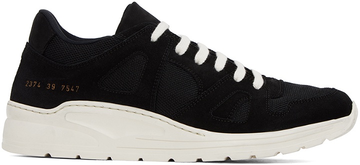 Photo: Common Projects Black Cross Trainer Sneakers