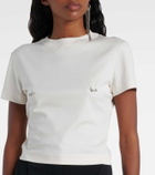Mugler Embellished cotton jersey T-shirt