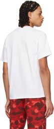 BAPE White Thermography College T-Shirt