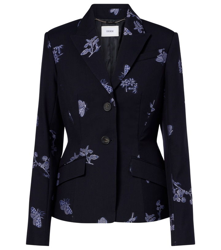 Photo: Erdem Wool and cotton jacquard blazer