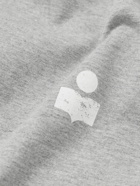 Isabel Marant - Logo-Print Cotton-Jersey T-Shirt - Gray