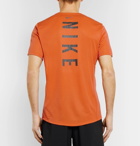 Nike Running - Miler Logo-Print Dri-FIT Running T-Shirt - Men - Orange