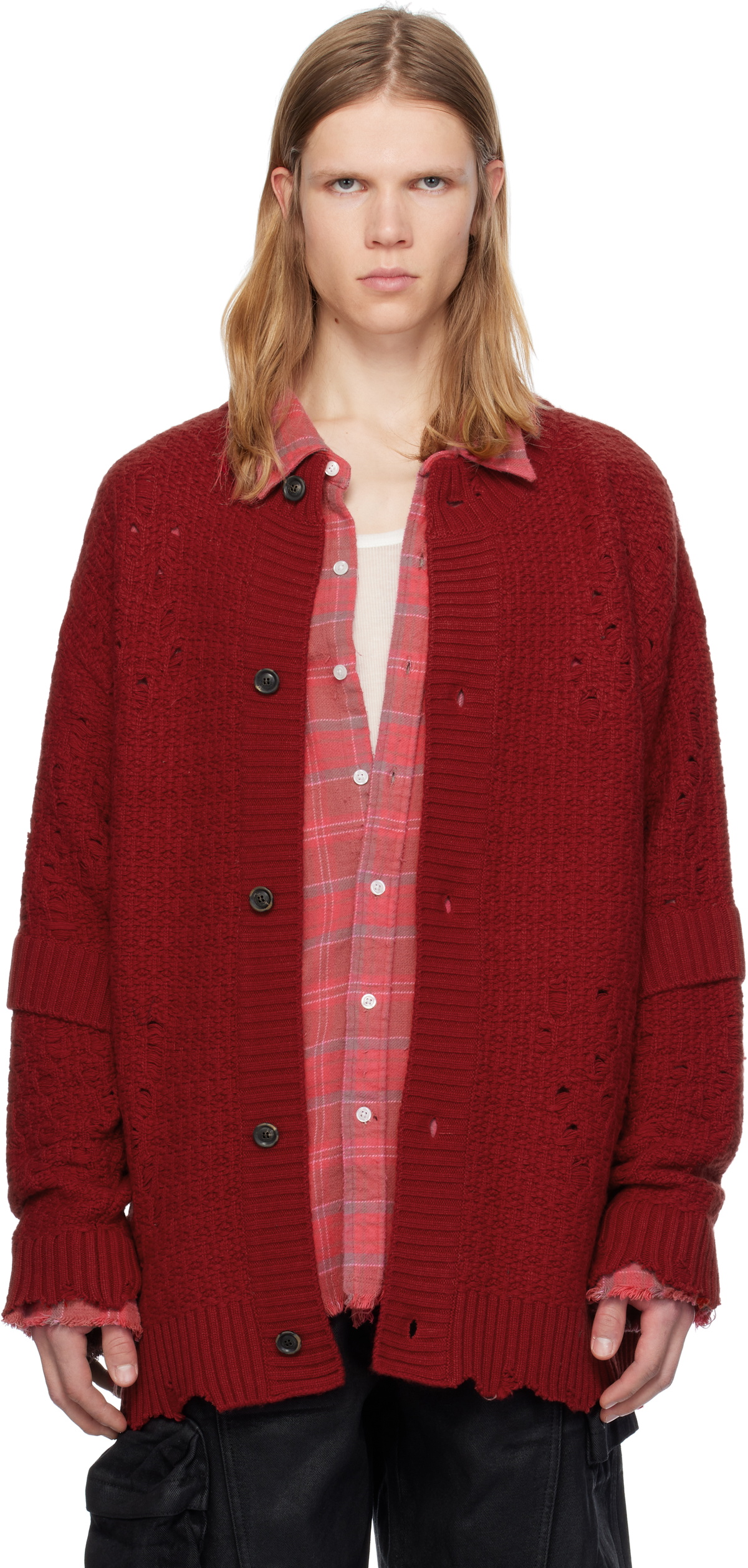 Andersson Bell Red Roghen Wool Long Cardigan Andersson Bell