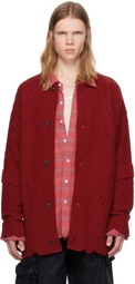 Andersson Bell Red Roghen Wool Long Cardigan