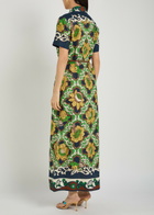 Alemais Liana Printed Linen Maxi Shirt Dress Multicoloured