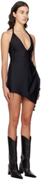 Coperni Black Draped Minidress