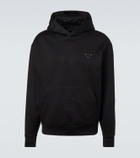 Prada Logo cotton-blend jersey hoodie
