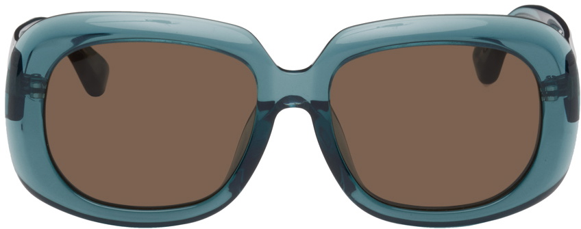 Dries Van Noten Blue Linda Farrow Edition 75 C3 Sunglasses Dries
