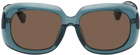 Dries Van Noten Blue Linda Farrow Edition 75 C3 Sunglasses