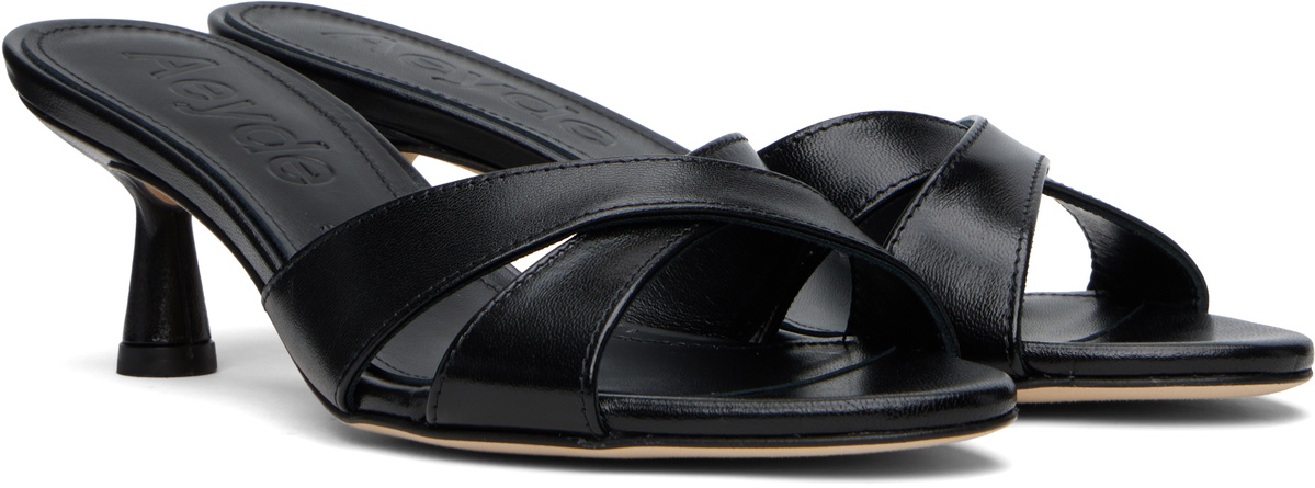 Aeyde Black Vero Leather Mules