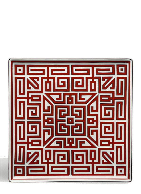 Photo: Labirinto Vide Poche Squared Plate in Red