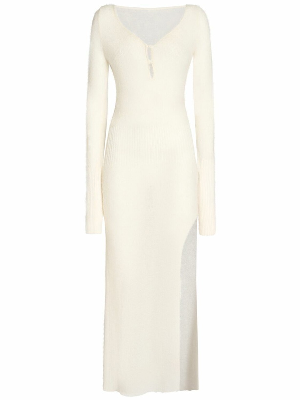 Photo: JACQUEMUS - La Robe Alzou Mohair Blend Midi Dress