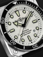 Bell & Ross - BR-03 Diver Automatic Stainless Steel Watch, Ref. BR03A-D-WH-ST/SRB