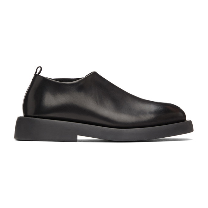 Photo: Marsell Black Gommello Slip-On Loafers