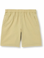 Folk - Assembly Straight-leg Linen and Cotton-Blend Shorts - Neutrals