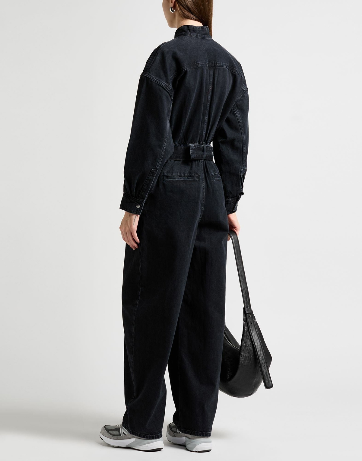 Frame The Cocoon Jumpsuit Womens Jumpsuit in Black