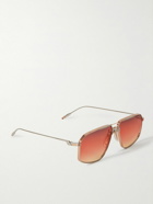 Jacques Marie Mage - Jagger Aviator-Style Silver and Rose Gold-Tone Sunglasses