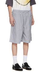 Maison MIHARA YASUHIRO Navy & White Stripe Oxford Shorts