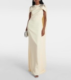 Erdem Embellished caped gown