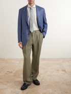 Favourbrook - Bridford Cutaway-Collar Linen Shirt - Gray