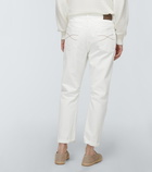 Brunello Cucinelli Embroidered slim jeans