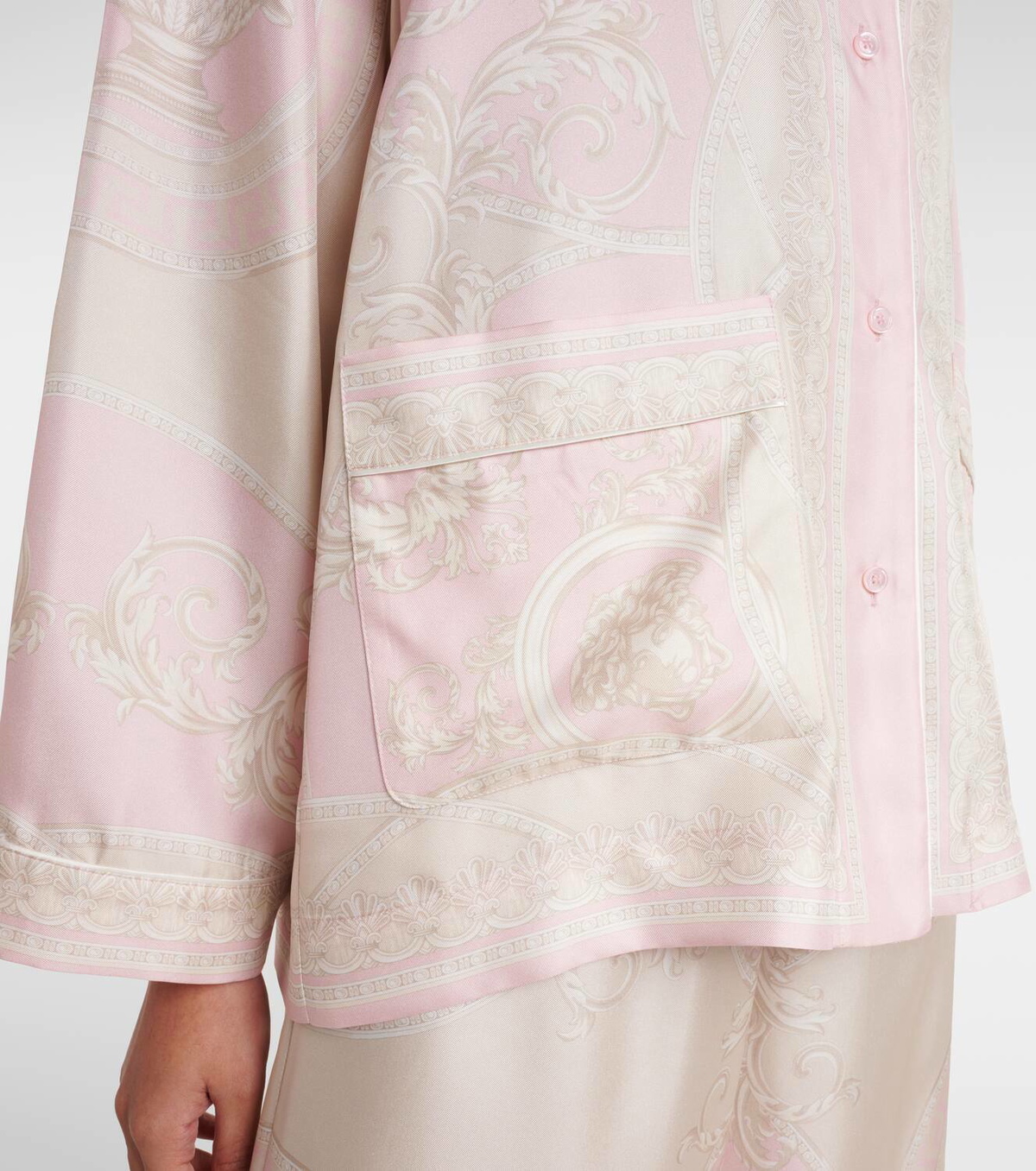 Versapro Cloth Versace Printed silk twill shirt Versace