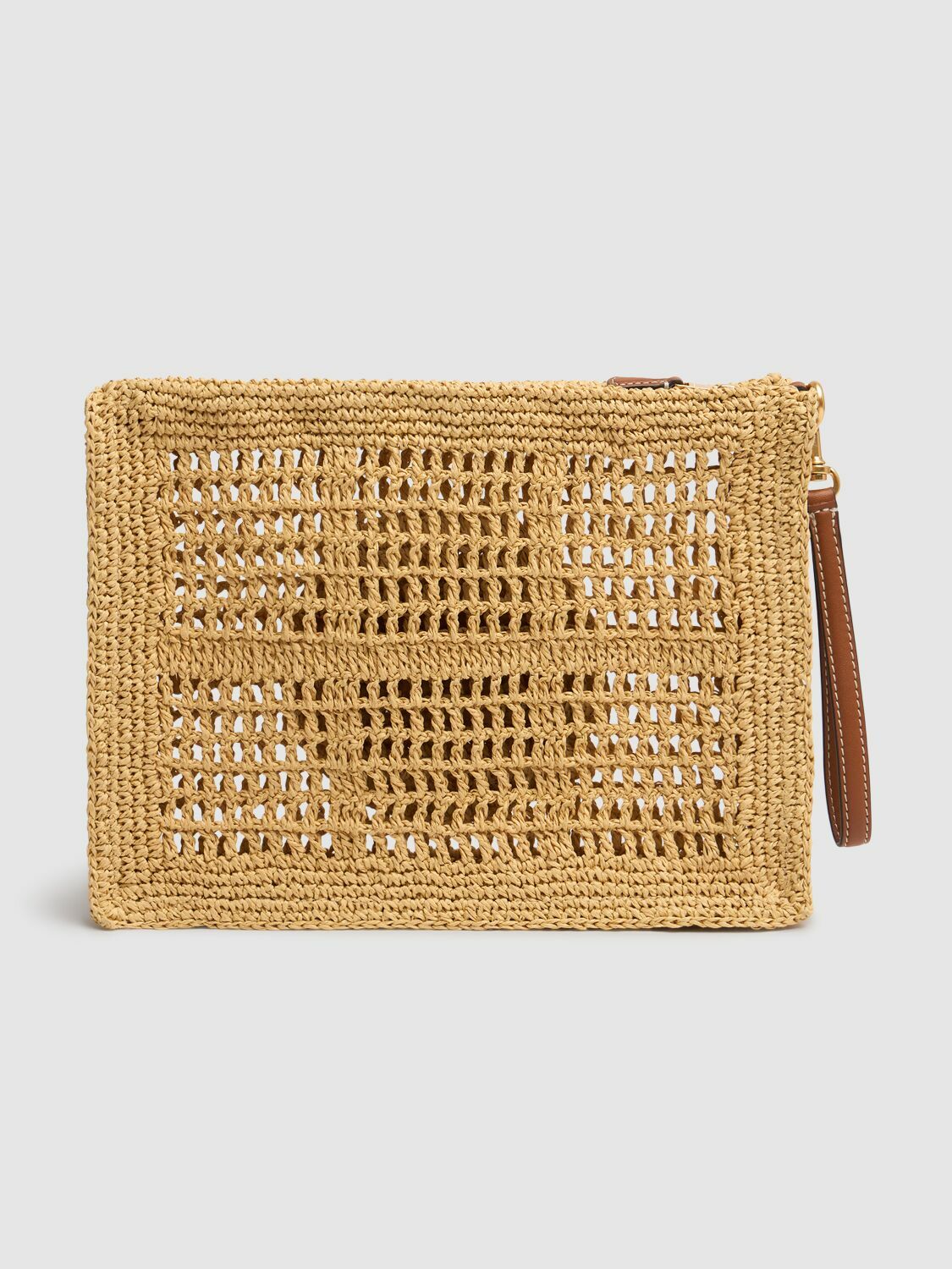 TORY BURCH Ella Crochet Straw Pouch