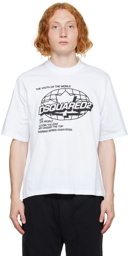 Dsquared2 White Horizon Football T-Shirt