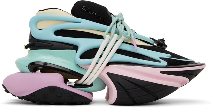 Photo: Balmain Black & Multicolor Unicorn Sneakers