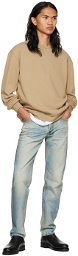 John Elliott Tan Cotton Sweatshirt