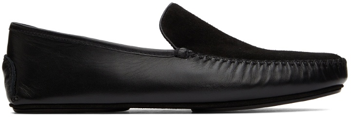 Photo: Manolo Blahnik Black Leather & Suede Mayfair Loafers