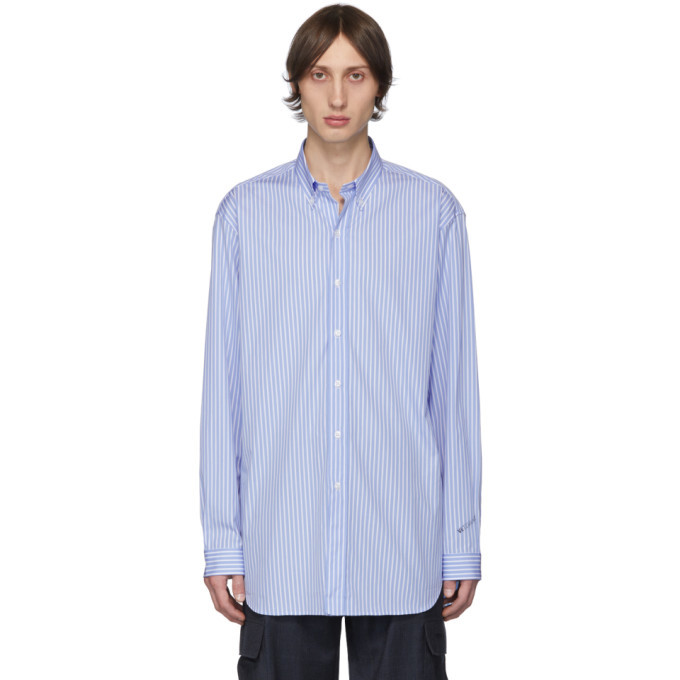 Photo: VETEMENTS Blue and White Stripe Anarchy Shirt