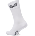 CASTORE - Cortez 2.0 Logo-Intarsia Stretch-Jersey Socks - White