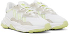 adidas Originals White & Green Ozweego Sneakers