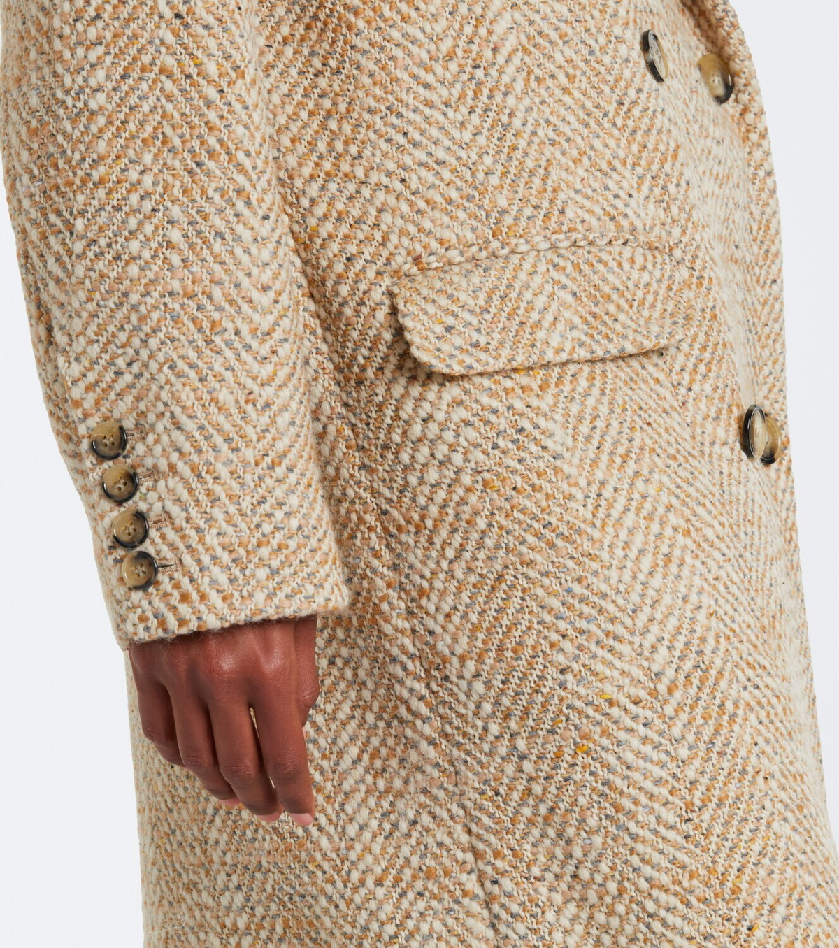 Marant Etoile Pilda herringbone double-breasted coat