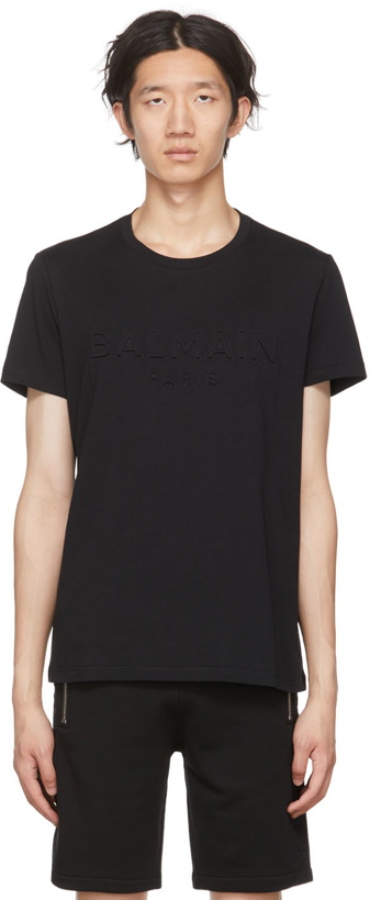 Photo: Balmain Black Cotton T-Shirt