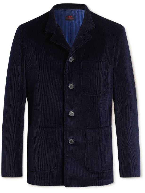 Photo: MP Massimo Piombo - Guru Cotton-Blend Corduroy Blazer - Blue