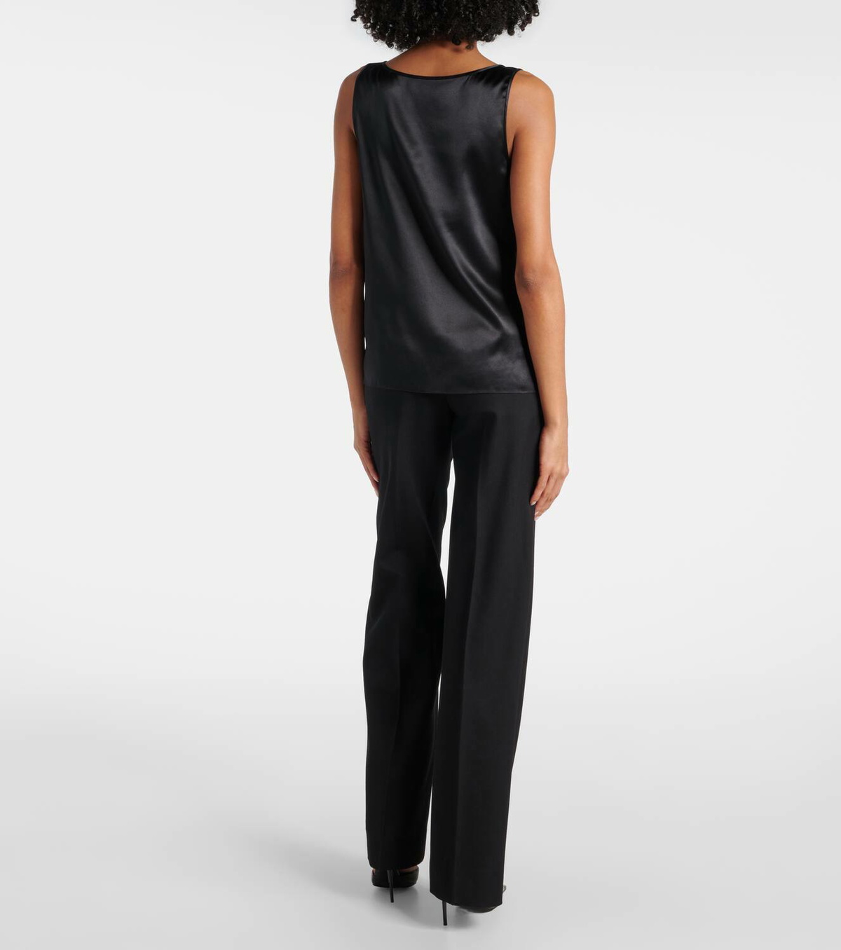 Dolce&Gabbana DG silk-blend satin tank top