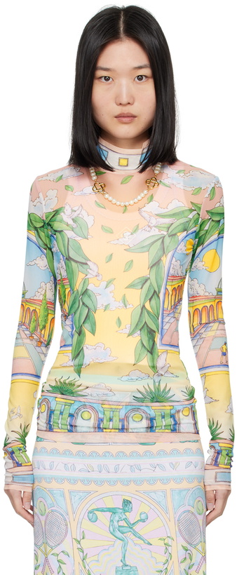 Photo: Casablanca Multicolor Paysage Ideal Long Sleeve T-Shirt